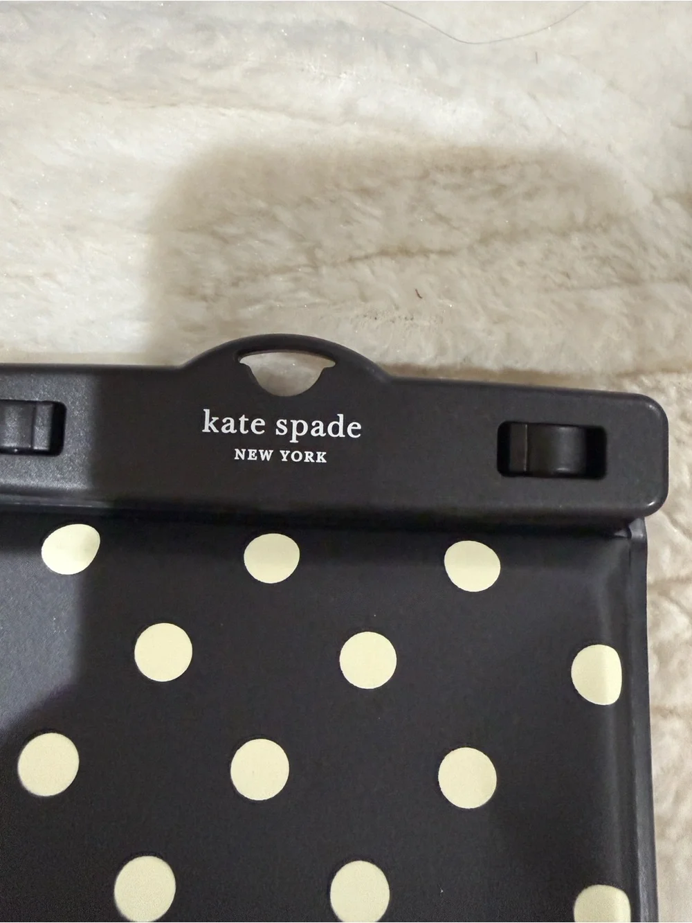kate spade Black & White Polka Dot Waterproof Phone Pouch